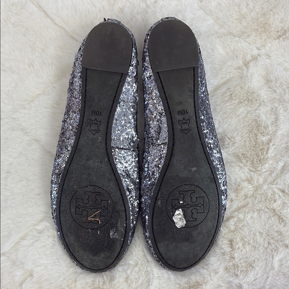 Women’s Flats, Tory Burch, Size 10, Gray & Silver, Sequins - Picture 2 of 6